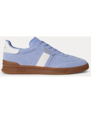 Ralph Lauren Heritage Aera Suede Trainer - Blue