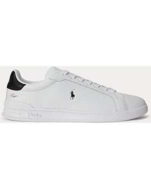 Polo Ralph Lauren Heritage Court Ii Leather Trainer - White