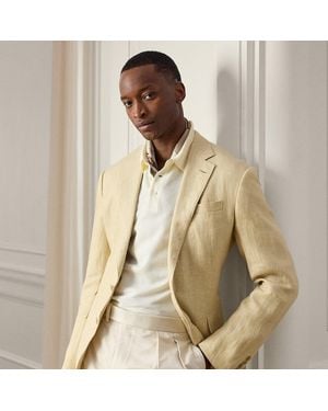 Ralph Lauren Kent Hand-Tailored Linen Suit Jacket - Natural