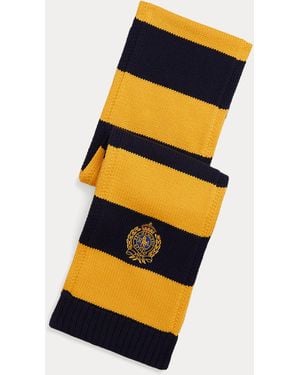 Polo Ralph Lauren Ralph Lauren Embroidered Crest Cotton Rugby Scarf - Orange