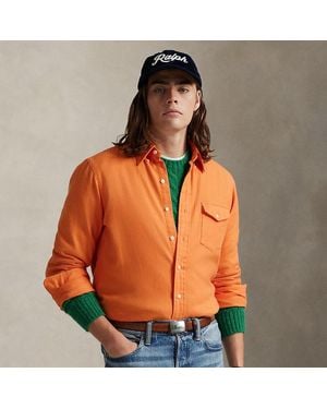 Ralph Lauren Classic Fit Brushed Twill Shirt - Orange