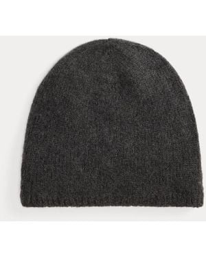 Ralph Lauren Cashmere-Blend Jersey Hat - Black