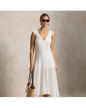 Ralph Lauren Eyelet Gauze Dress - White