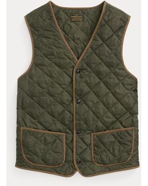 RRL Ralph Lauren Quilted Liner Vest - Green