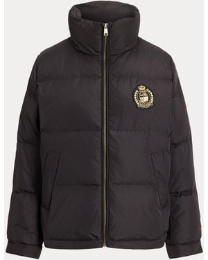 Ralph Lauren Mantel Mit Tunnelkragen Und Wappen - Schwarz