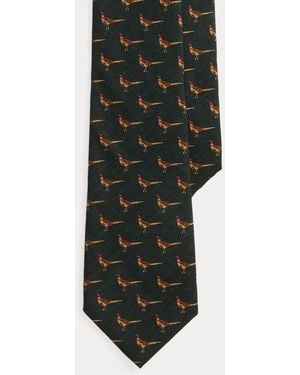 Polo Ralph Lauren Wollchallis-Krawatte Mit Fasanmotiv - Schwarz