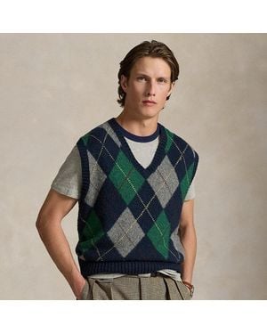Ralph Lauren Big Fit Argyle Sweater Vest - Green
