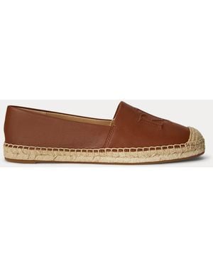 Ralph Lauren Espadrille Cameryn Aus Nappaleder - Braun
