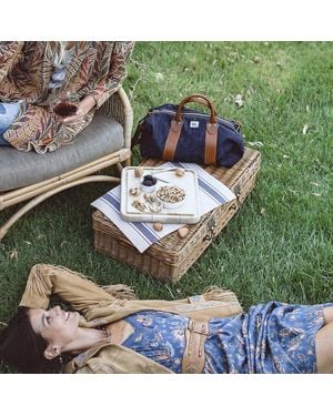 RRL Vestido De Gasa De Algodón Con Flores - Verde