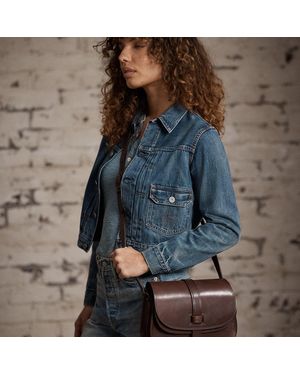 RRL Bolso Cruzado De Piel - Marrón