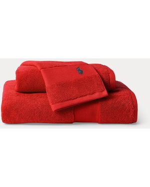 Ralph Lauren Alfombra De Baño Y Toalla Polo - Rojo