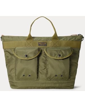 Ralph Lauren Nylon Canvas Utility Messenger Bag - Green