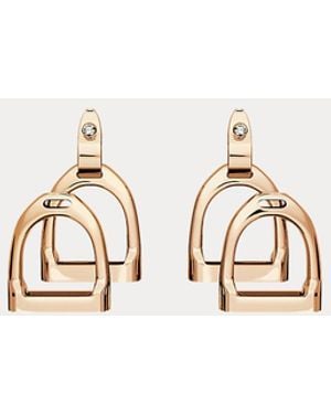 Ralph Lauren Rose Gold Double-stirrup Earrings - Metallic