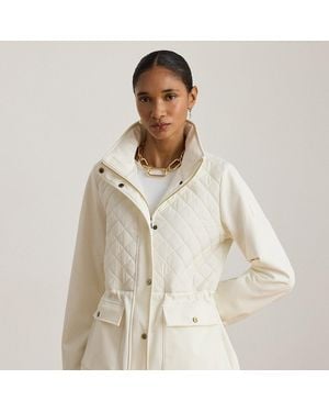Ralph Lauren Diamond-Quilted Funnelneck Jacket - Natural