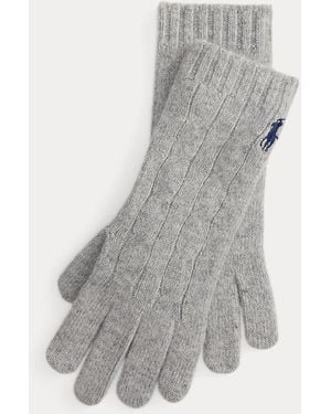 Polo Ralph Lauren Guantes De Lana Y Cachemira - Gris