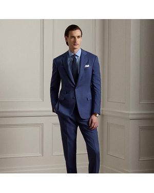 Ralph Lauren Ralph Lauren Kent Handmade Wool Gabardine Suit - Blue