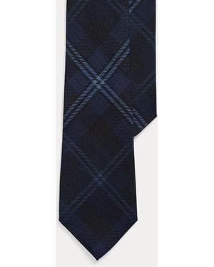 Polo Ralph Lauren Plaid Wool Challis Tie - Blue