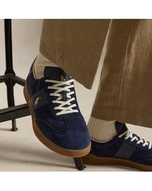 Polo Ralph Lauren Heritage Aera Suede Trainer - Green
