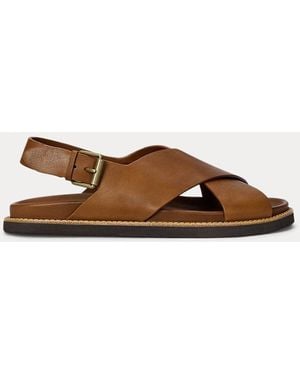 Ralph Lauren Sandali Zane in pelle - Marrone