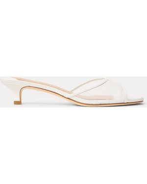 Ralph Lauren Mulé Francesca De Piel Y Malla - Neutro