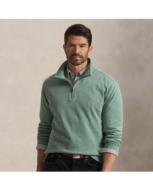 Ralph Lauren Estate-Rib Quarter-Zip Pullover - Green