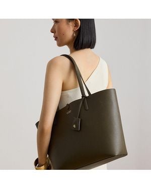 Ralph Lauren Faux-Leather Large Reversible Tote Bag - Green