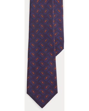 Polo Ralph Lauren Pine-Print Silk Twill Tie - Purple