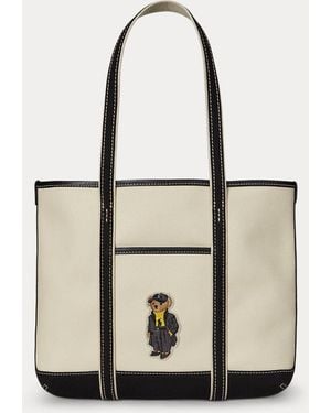 Polo Ralph Lauren Shopper tote Polo Bear piccola in tela - Neutro