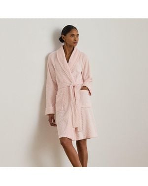 Ralph Lauren Vestaglia in ciniglia con cintura - Rosa