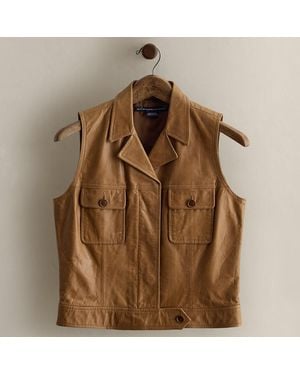 Ralph Lauren C. 1995 Leather Vest - Brown