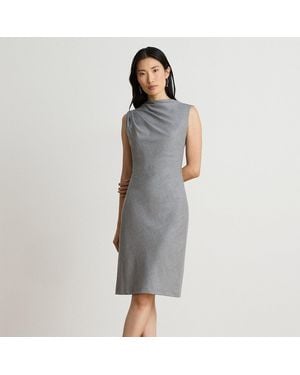 Ralph Lauren Ärmelloses Wollkleid Mit Faltendetails - Grau