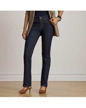 Ralph Lauren Mid-Rise Slim Straight Jean - Blue