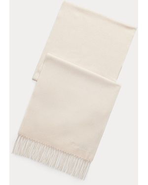 Ralph Lauren Kaschmirschal Mit Fransen - Natur