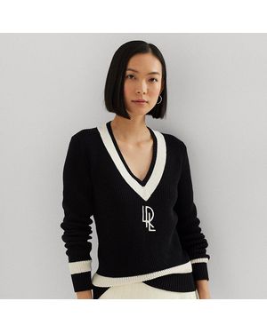 Ralph Lauren Ralph Lauren Rib-knit Cotton Cricket Jumper - Black