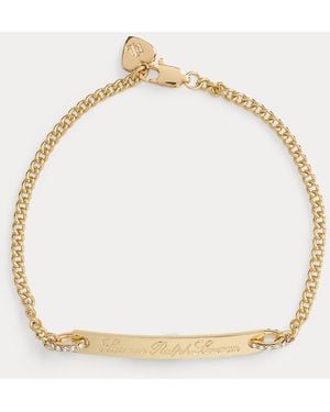 Ralph Lauren Plated Logo Bar Flex Bracelet - Metallic