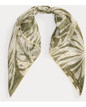 Ralph Lauren Pañuelo Cuadrado De Seda Con Estampado - Verde