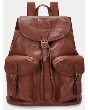 Polo Ralph Lauren Heritage Leather Backpack - Brown