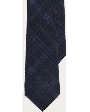 Ralph Lauren Plaid Silk Twill Tie - Blue
