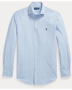 Polo Ralph Lauren Custom Fit Plaid Stretch Poplin Shirt - Blue