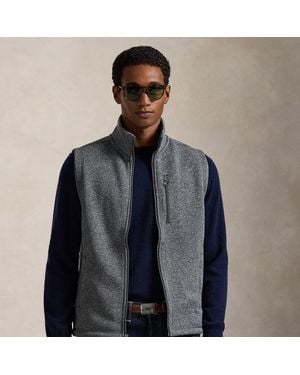 Ralph Lauren Brushed Fleece Mockneck Gilet - Blue