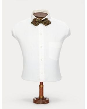 RRL Paisley Linen Bow Tie - White