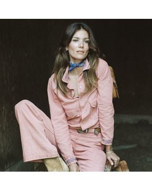 RRL Giacca a camicia in cotone e lino - Rosa