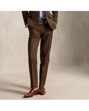 Polo Ralph Lauren Houndstooth Tweed Slim Trouser - Natural