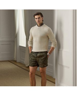 Ralph Lauren Ralph Lauren 4.5-Inch Amalfi Paisley Linen Swim Trunk - Natural