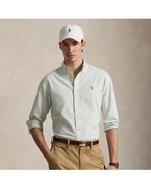 Polo Ralph Lauren Custom Fit Striped Oxford Shirt - Blue