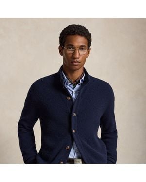 Ralph Lauren Cashmere Mockneck Cardigan - Blue
