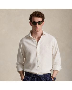 Polo Ralph Lauren Custom Fit Slub Linen Shirt - Natural