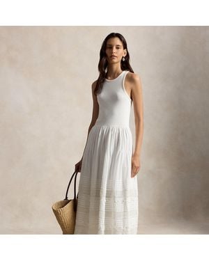 Polo Ralph Lauren Lace-Trim Tank Dress - White