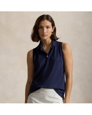 Ralph Lauren Classic Fit Sleeveless Tour Polo Shirt - Blue