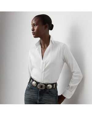 Ralph Lauren Charmain Slim Fit Stretch Poplin Shirt - White